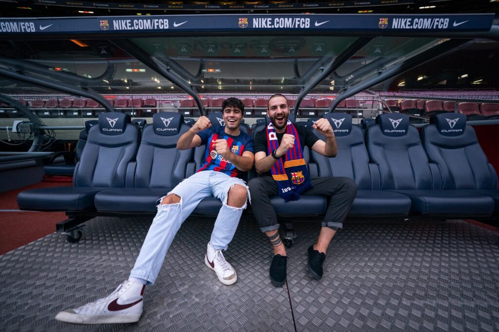 Fans at the Camp Nou