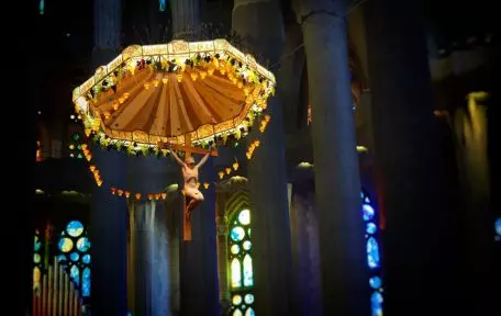 Interior detail of Sagrada Familia